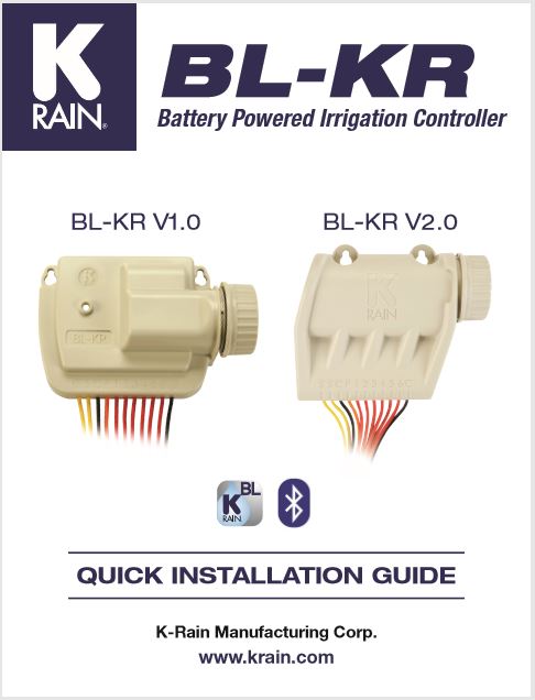 BL-KR Battery Powered Irrigation Controller Installation Guide