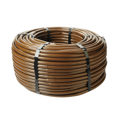 17 mm .58 GPH, 500' CV drip line coil with 12" spacing, brown (.570 OD x .670 ID)